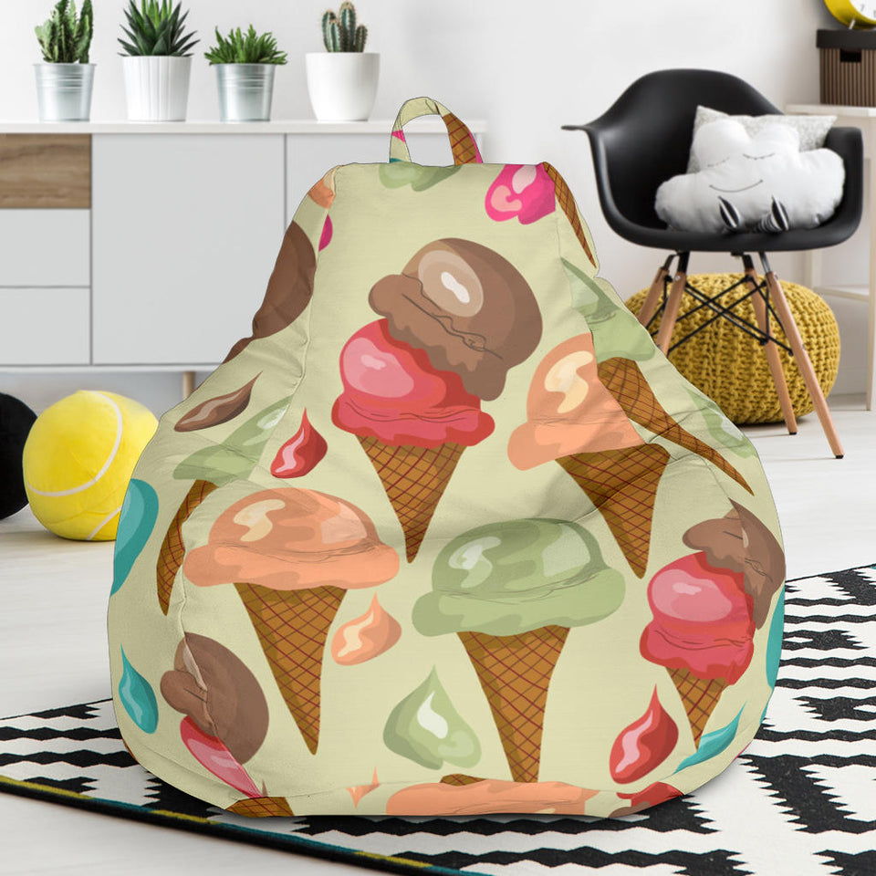 Colorful Ice Cream Pattern Bean Bag Cover
