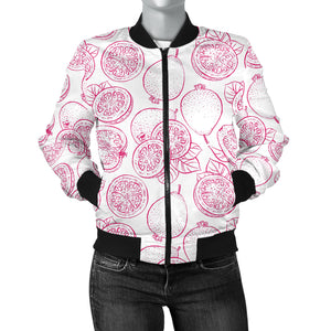 Sketch Guava Pattern Women'S Bomber Jacket