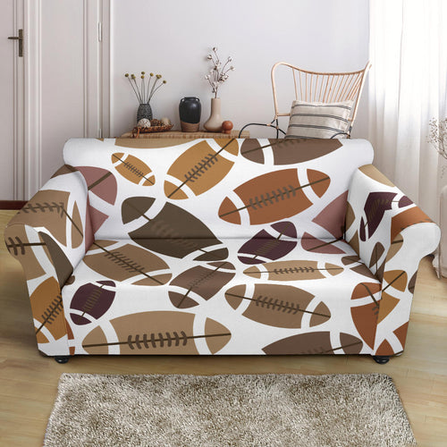 American Football Ball Pattern Loveseat Couch Slipcover