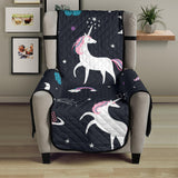 unicorn rainbows moon clound star pattern Chair Cover Protector