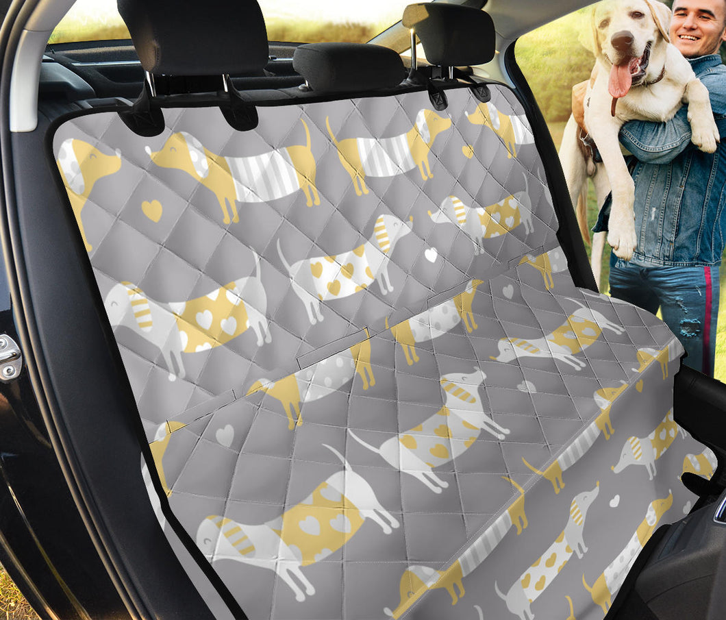 Cute Dachshund Dog Pattern Dog Car Seat Covers