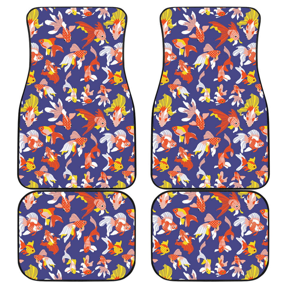 Goldfish Pattern Print Design 04 Front and Back Car Mats