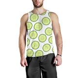 Cucumber slices pattern Men Tank Top
