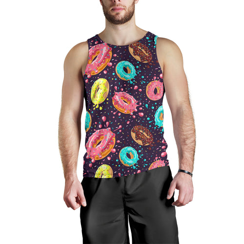 Colorful donut glaze pattern Men Tank Top