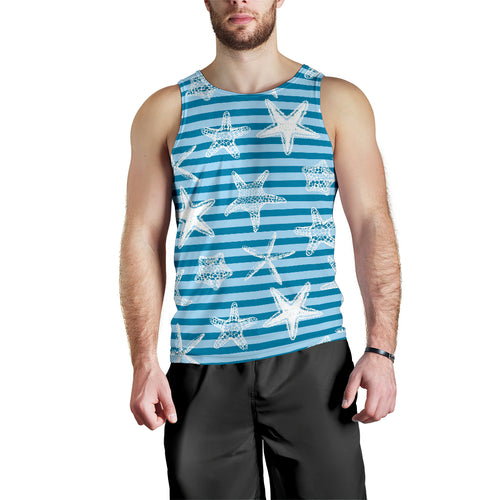 Starfish blue blackground Men Tank Top