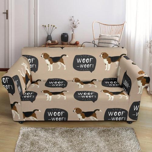 Beagle Pattern Loveseat Couch Slipcover