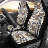 Happy Pug Pattern  Universal Fit Car Seat Covers