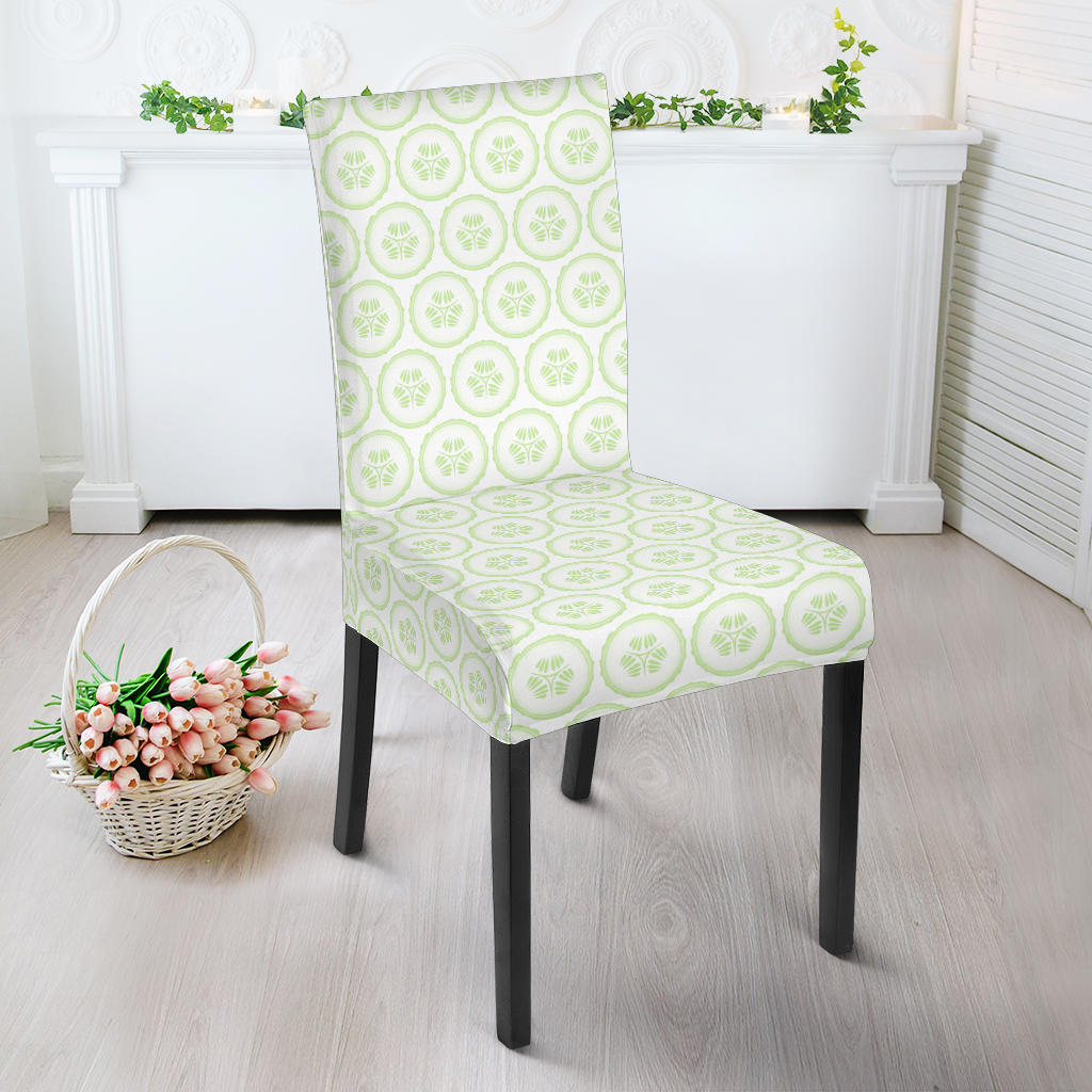 Cucumber Pattern Background Dining Chair Slipcover