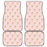 Golden Retriever Pattern Print Design 02 Front and Back Car Mats