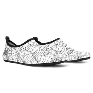 Spider Web Cobweb Pattern Aqua Shoes