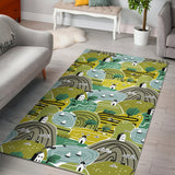 Hand Drawn Windmill Pattern Area Rug