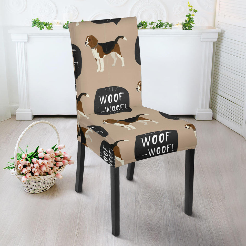 Beagle Pattern Dining Chair Slipcover