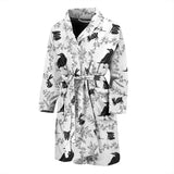 Crows Floral Wreath Rabbit Pattern Men'S Bathrobe