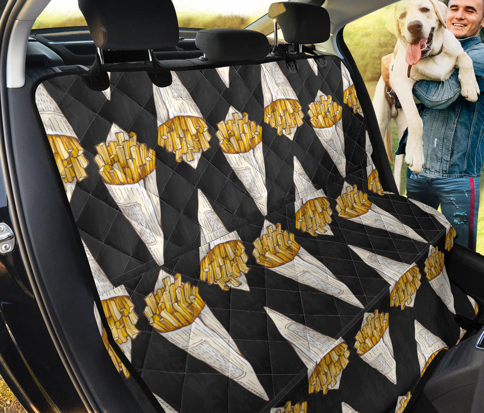 French Fries Dark Background Dog Car Seat Covers
