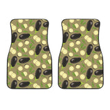 Eggplant Pattern Print Design 02 Front Car Mats