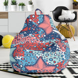 Hand Drawn Colorful Starfish Bean Bag Cover