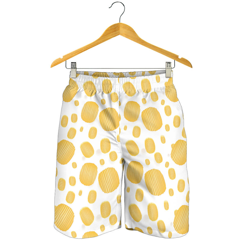 Potato Chips Pattern Print Design 03 Men Shorts