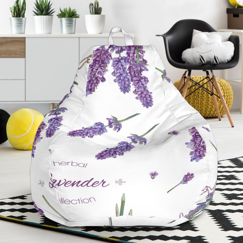 Lavender Flower Design Pattern Bean Bag Cover