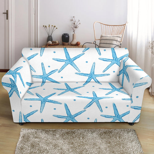 Watercolor Starfish Pattern Loveseat Couch Slipcover