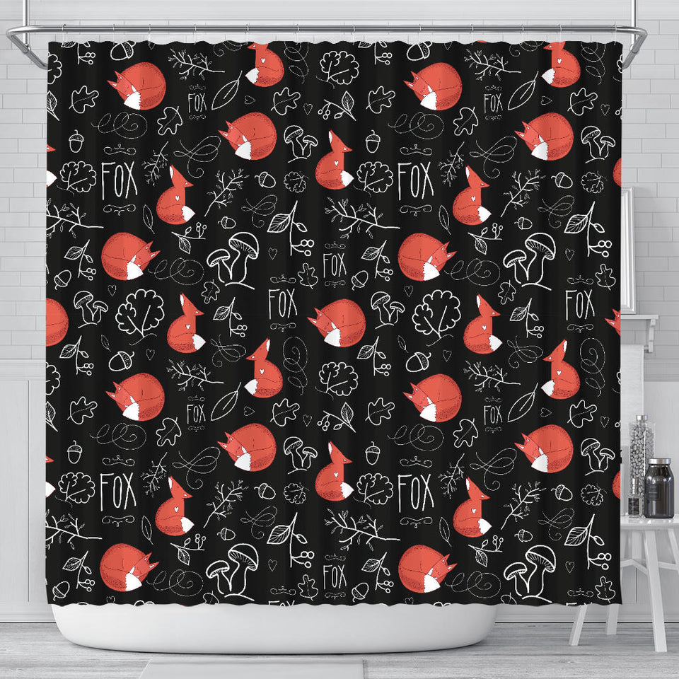 Fox Sleeping Fox Pattern Shower Curtain Fulfilled In US
