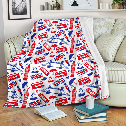 British Pattern Print Design 01 Premium Blanket