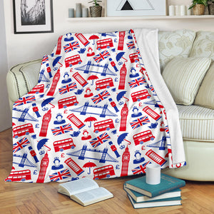 British Pattern Print Design 01 Premium Blanket