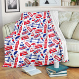 British Pattern Print Design 01 Premium Blanket