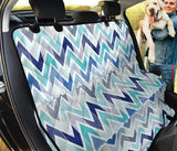 Zigzag  Chevron Blue Pattern Dog Car Seat Covers