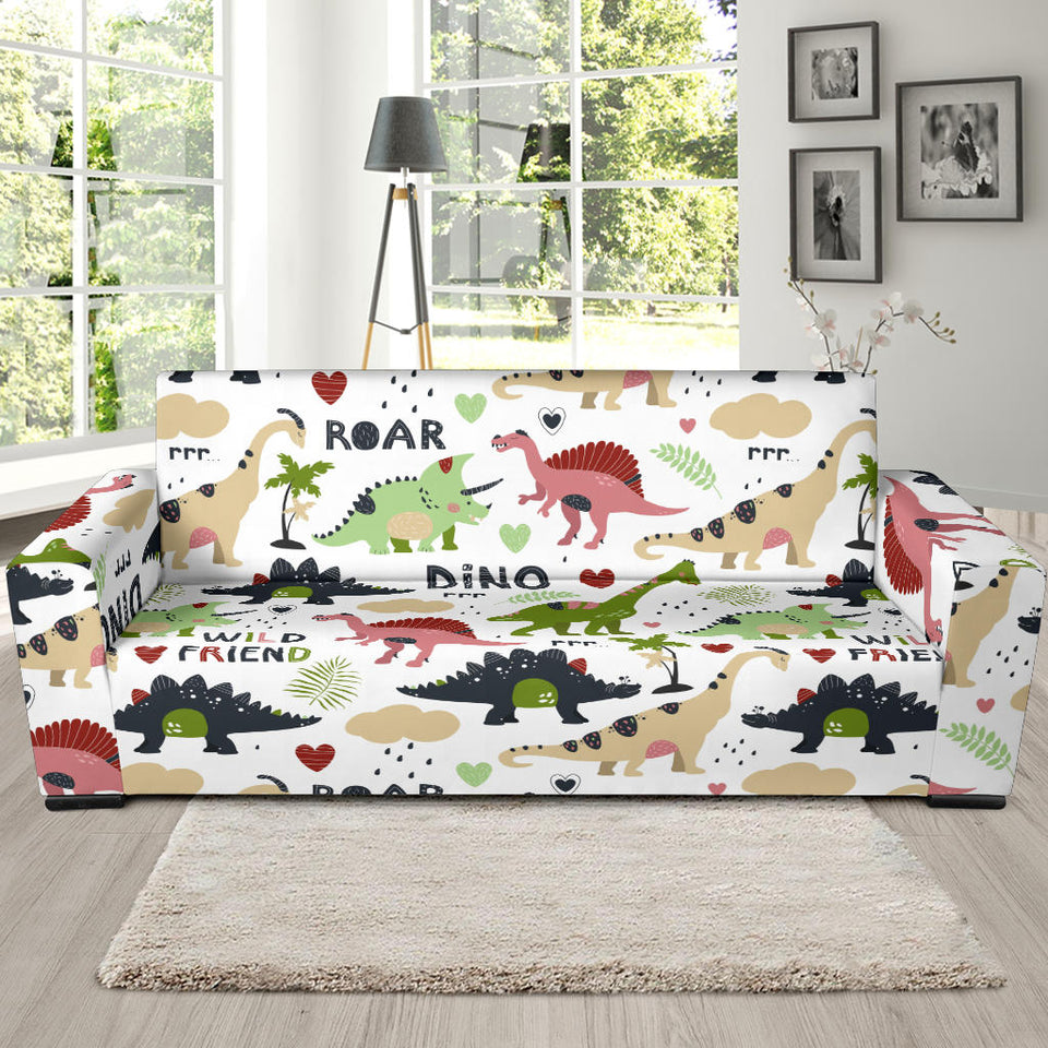 Cute Dinosaurs Pattern Sofa Slipcover