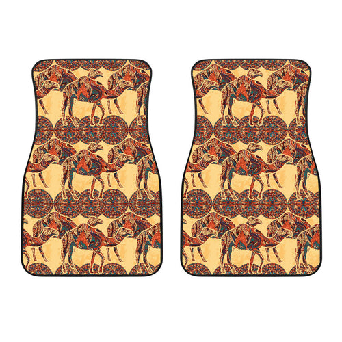 Camel Polynesian Tribal Design Pattern  Front Car Mats