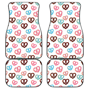 Pretzels Pattern Print Design 04 Front and Back Car Mats