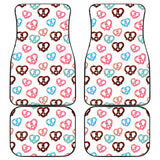 Pretzels Pattern Print Design 04 Front and Back Car Mats