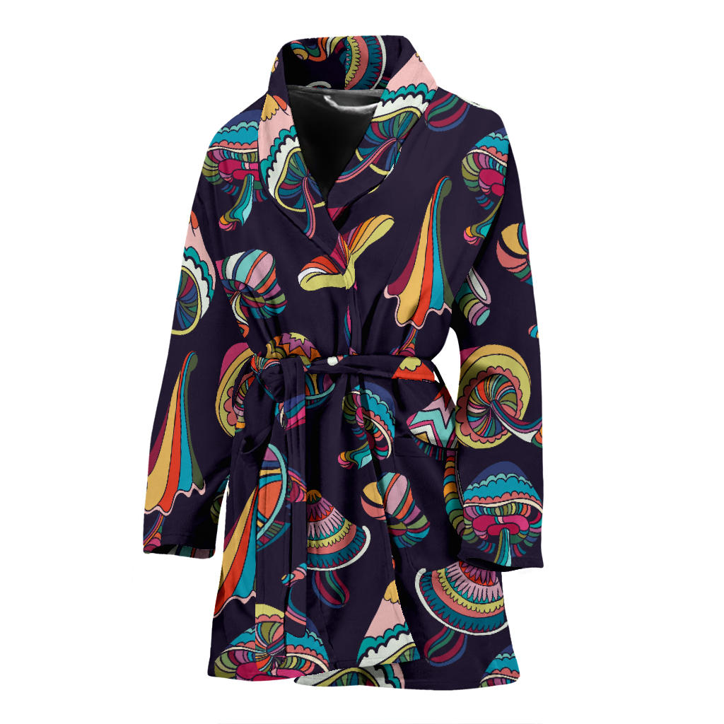 Colorful Mushroom Pattern Women'S Bathrobe