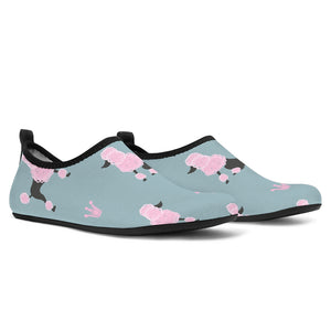 Poodle Dog Pattern Aqua Shoes