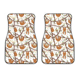 Sloths Hanging On The Tree Pattern Front Car Mats
