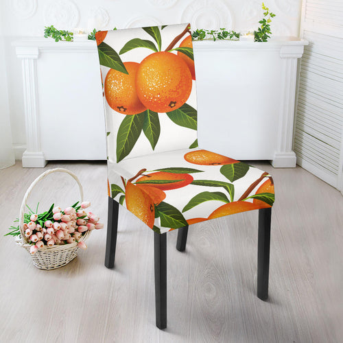 Oranges Pattern Background Dining Chair Slipcover