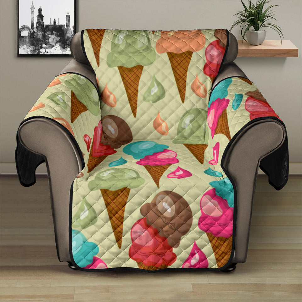Colorful ice cream pattern Recliner Cover Protector