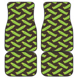 Green Peas Pattern Print Design 05 Front and Back Car Mats
