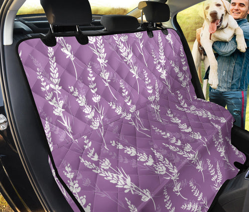 Lavender Flowers Purple Pattern Dog Car Seat Covers