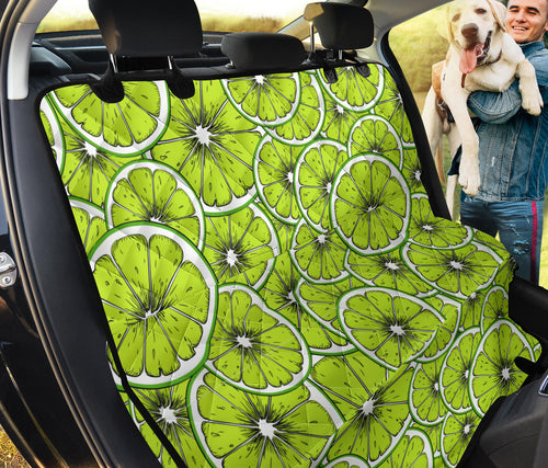 Slices Of Lime Design Pattern Dog Car Seat Covers