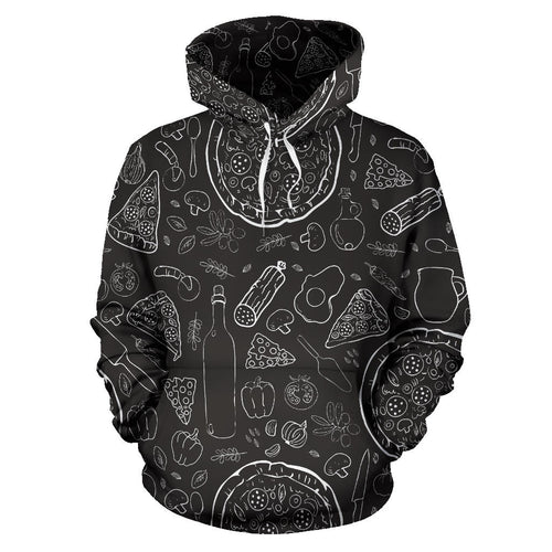 Pizza Pattern  Men Women Pullover Hoodie