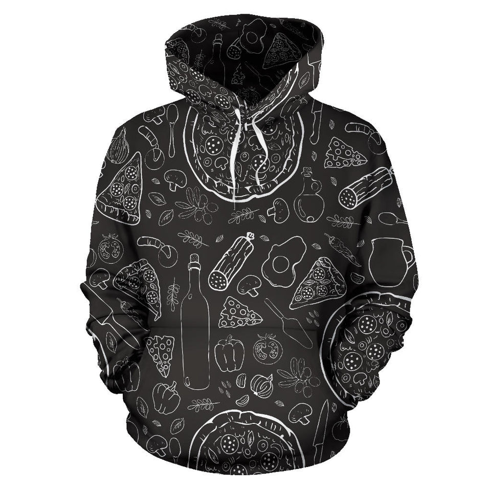 Pizza Pattern  Men Women Pullover Hoodie