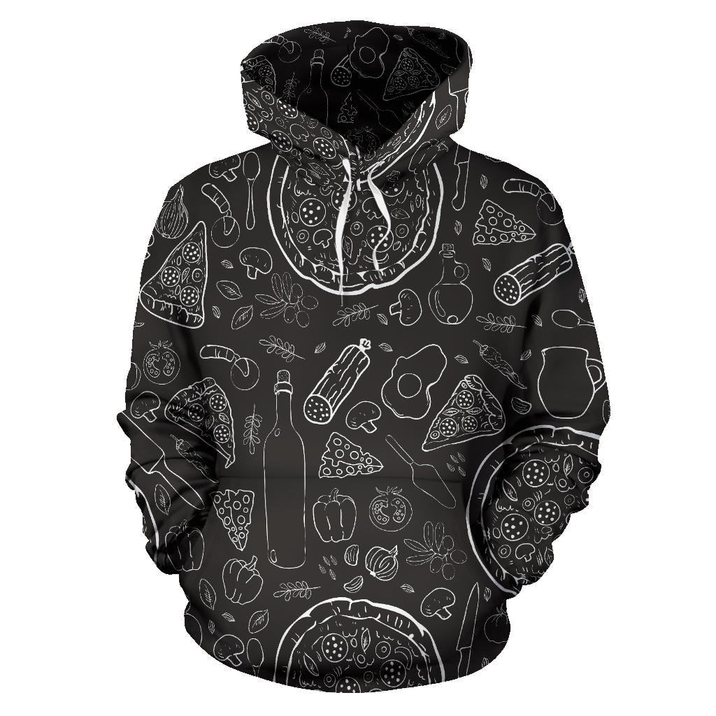 Pizza Pattern  Men Women Pullover Hoodie