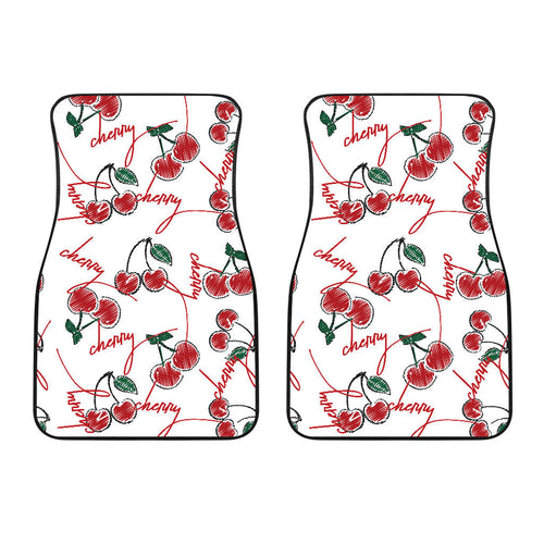 Hand Drawn Cherry Pattern  Front Car Mats