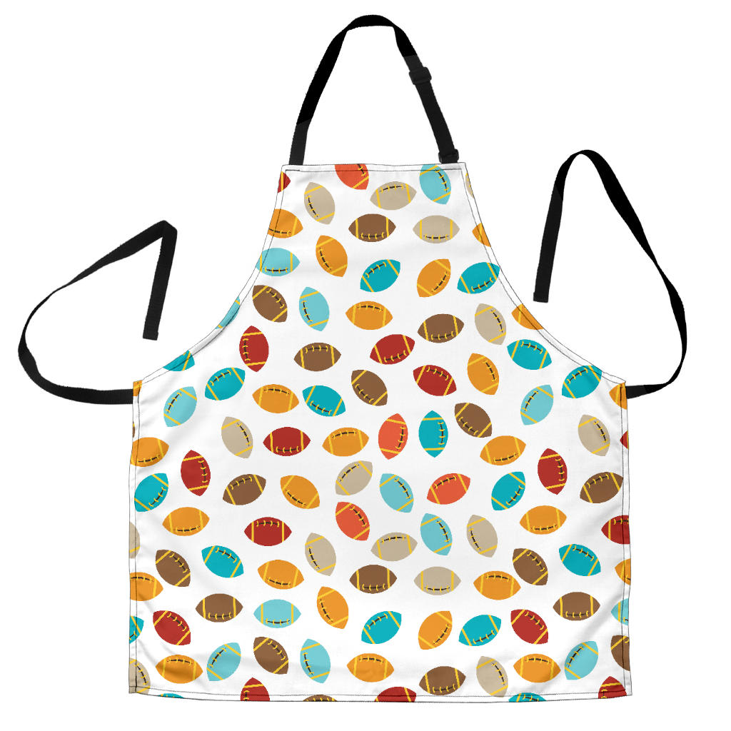 Colorful American Football Ball Pattern Adjustable Apron