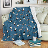 Cute Boston Terrier Dog Spattern Premium Blanket