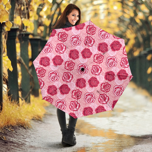 Rose Pattern Print Design 02 Umbrella