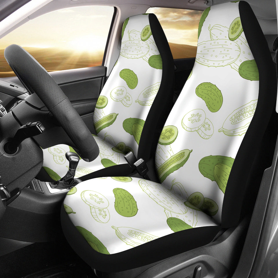 Cucumber Sketch Pattern Universal Fit Car Seat Covers
