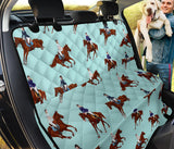 Horses Running Horses Rider Pattern Dog Car Seat Covers