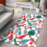 Watercolor Bowling Pattern Area Rug